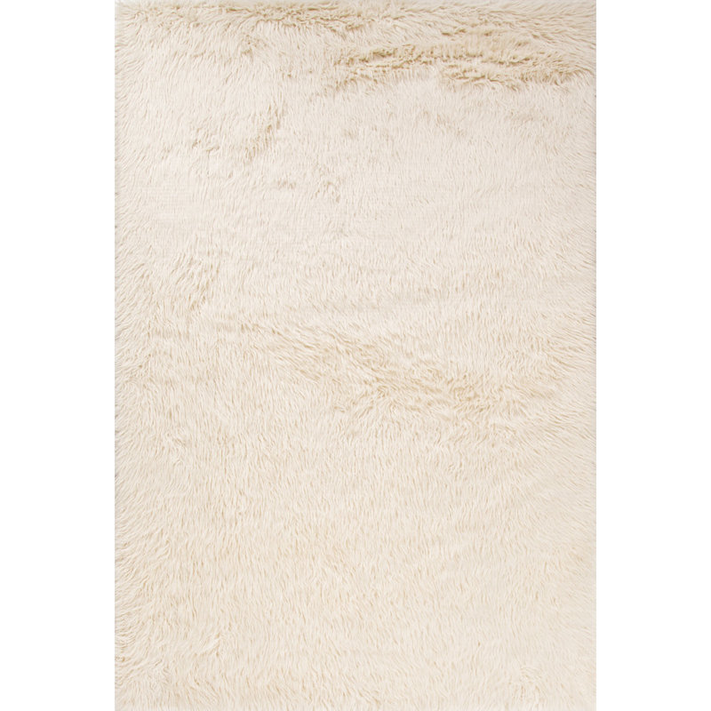 Mercer41 Hatton Handmade Shag Ivory/White Area Rug & Reviews Wayfair